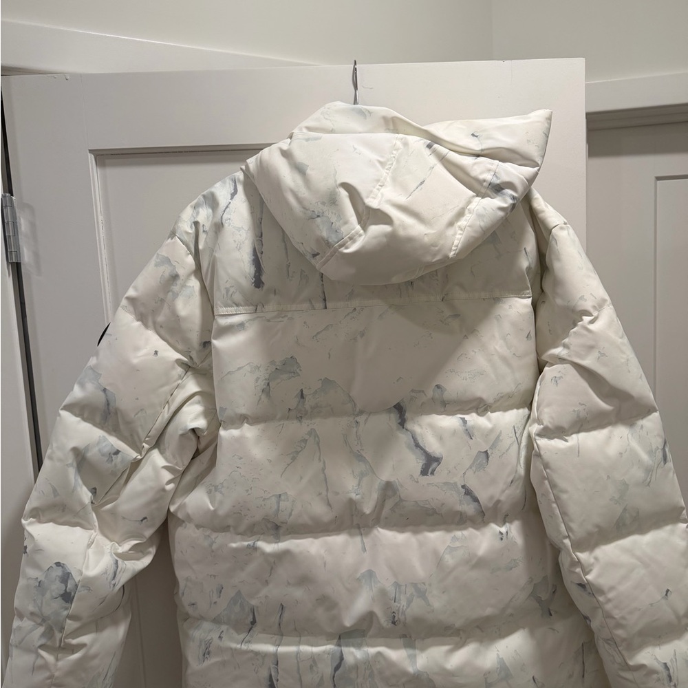 Men's White Patterned Ski Jacket - image 2